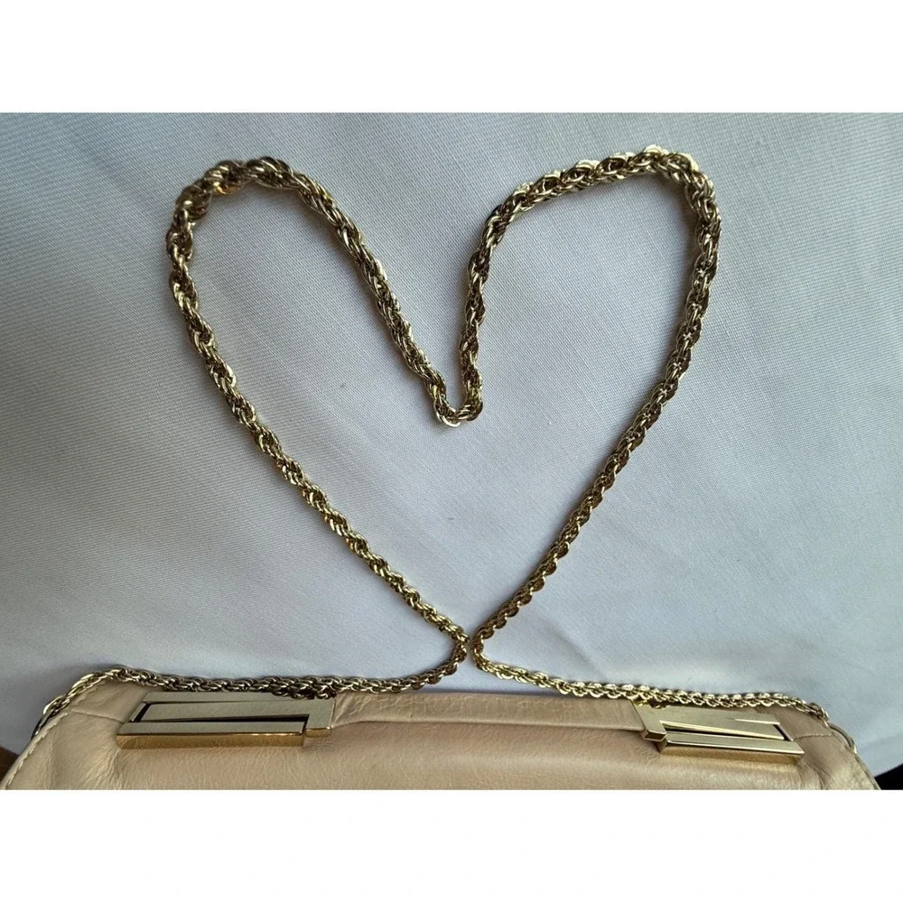 Rare Liz Claiborne Vintage‎ Soft Sexy Leather Clutch New York Evening Peach Bag